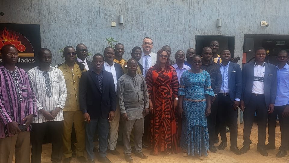 The AfCFTA export training cohort in Ouagadougou, gathered for a group photograph at the close of the workshop.